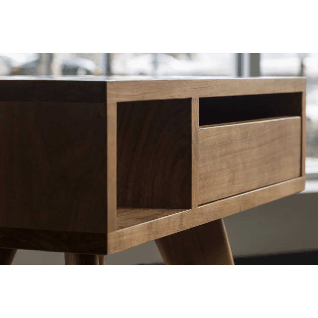 Mid-Century Modern Side Table - Cherry - Image 4