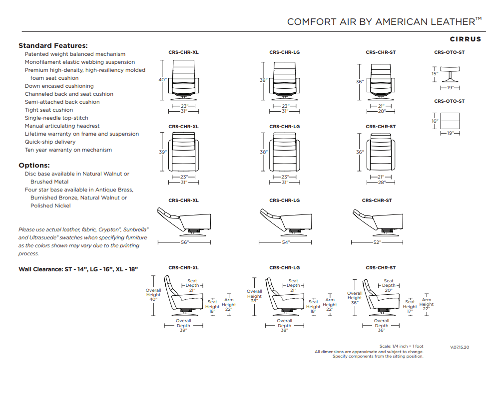 American Leather CIRRUS Comfort Air Chair & Ottoman - Image 4