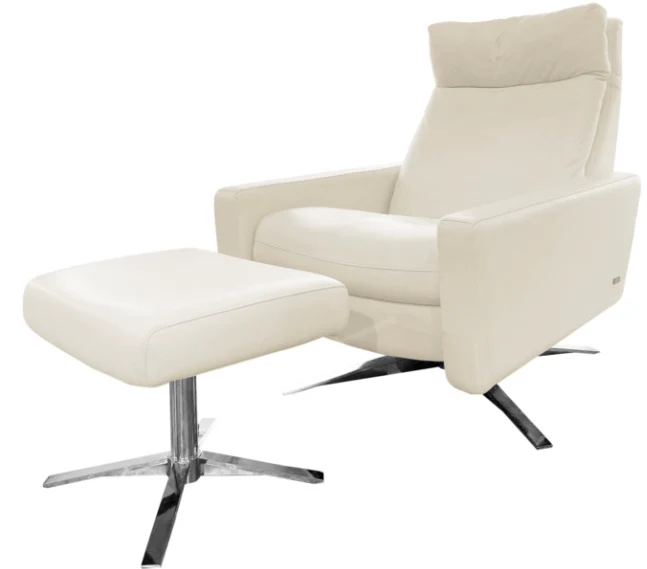 American Leather CUMULUS Comfort Air Chair & Ottoman - Image 3
