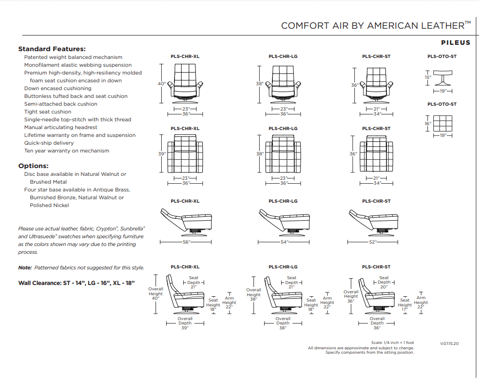 American Leather PILEUS Comfort Air Chair & Ottoman - Image 4