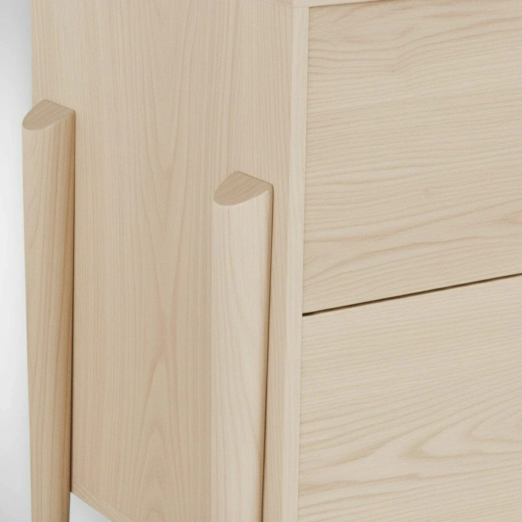 Apollo 6 Drawer Dresser - A Handcrafted, Mid-Century Modern Dresser Maple - Image 3