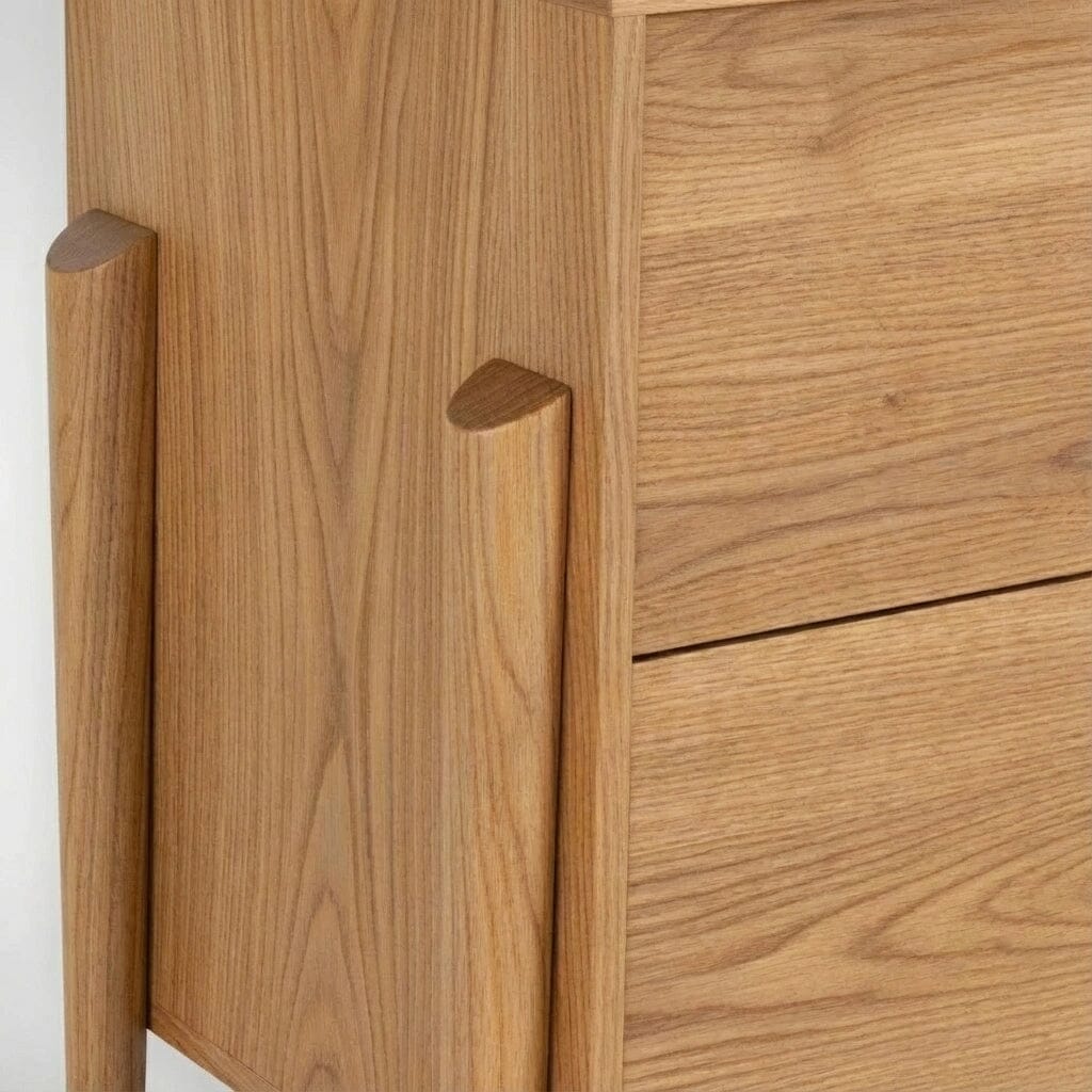 Apollo 6 Drawer Dresser - A Handcrafted, Mid-Century Modern Dresser White Oak - Image 3