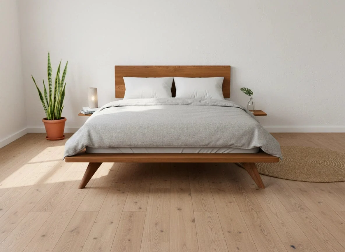 Atomic Platform Bed - Solid Wood Cherry - Image 3