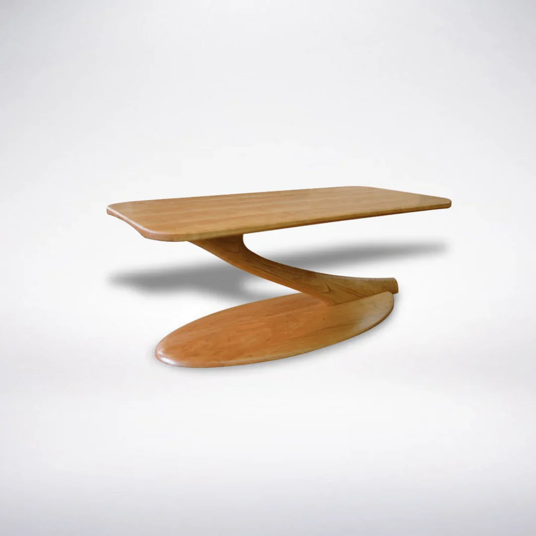 Cantilever Coffee Table Solid Wood- Cherry - Image 4