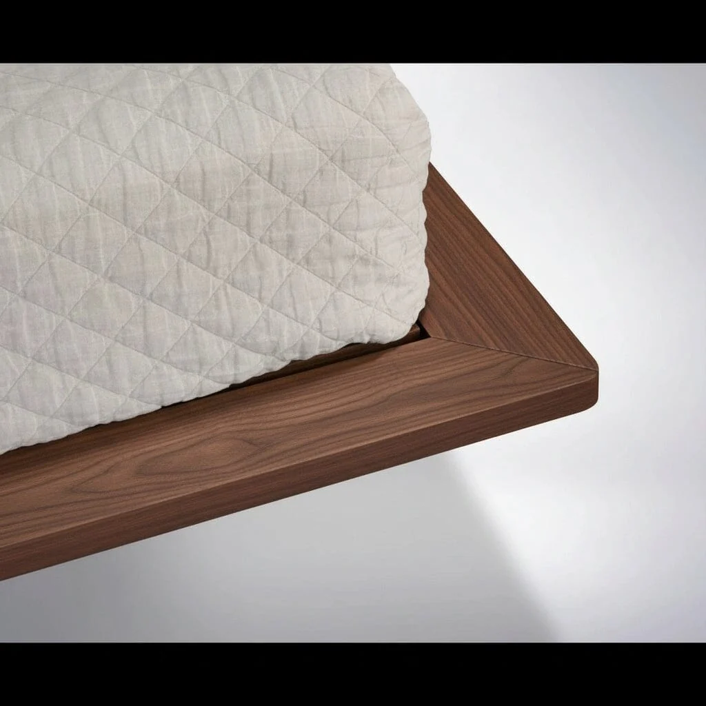 Atomic Platform Bed - Solid Wood Walnut - Image 5