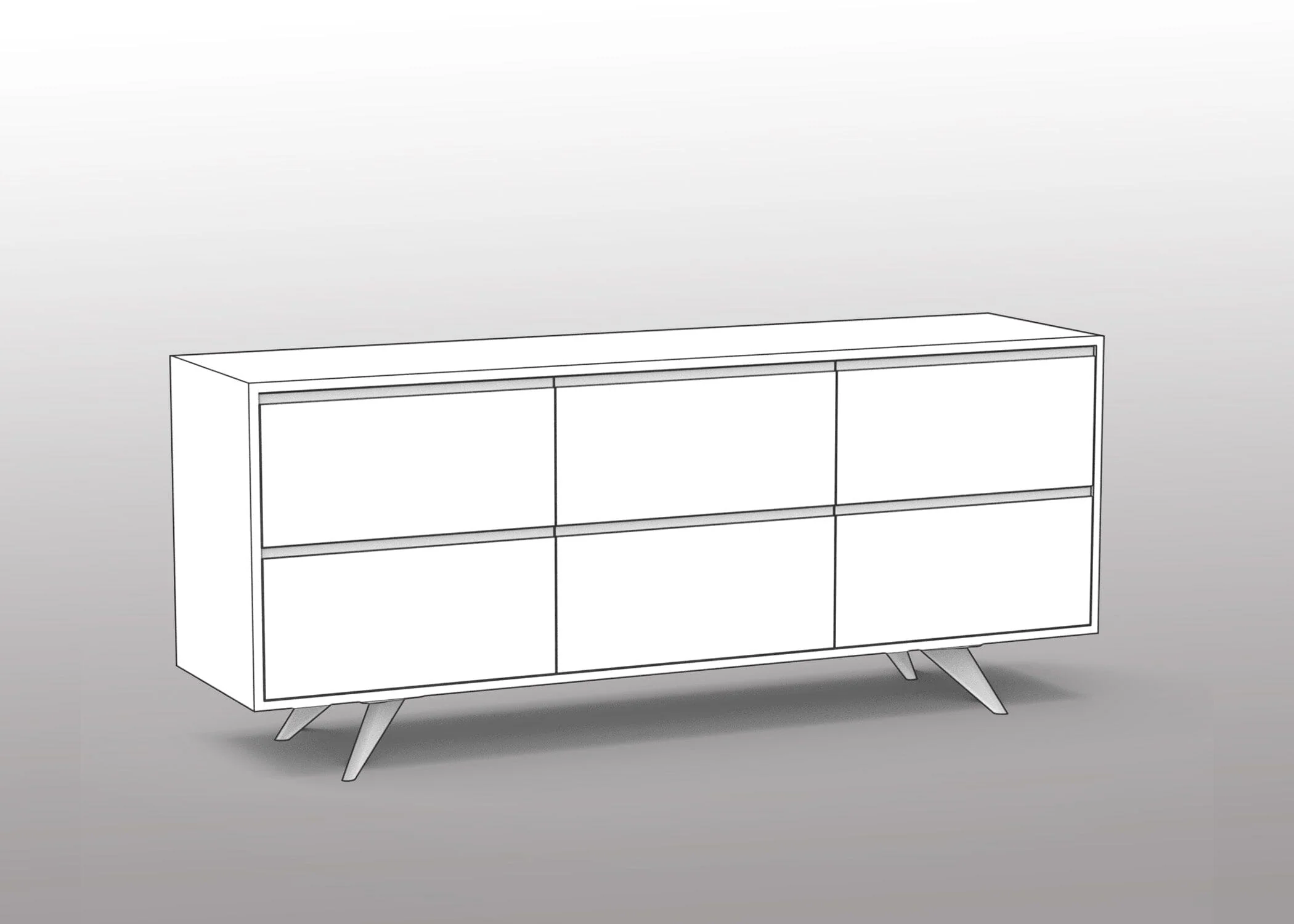 Custom Modern Dresser 2×3 - Option 7 | Columbus OH