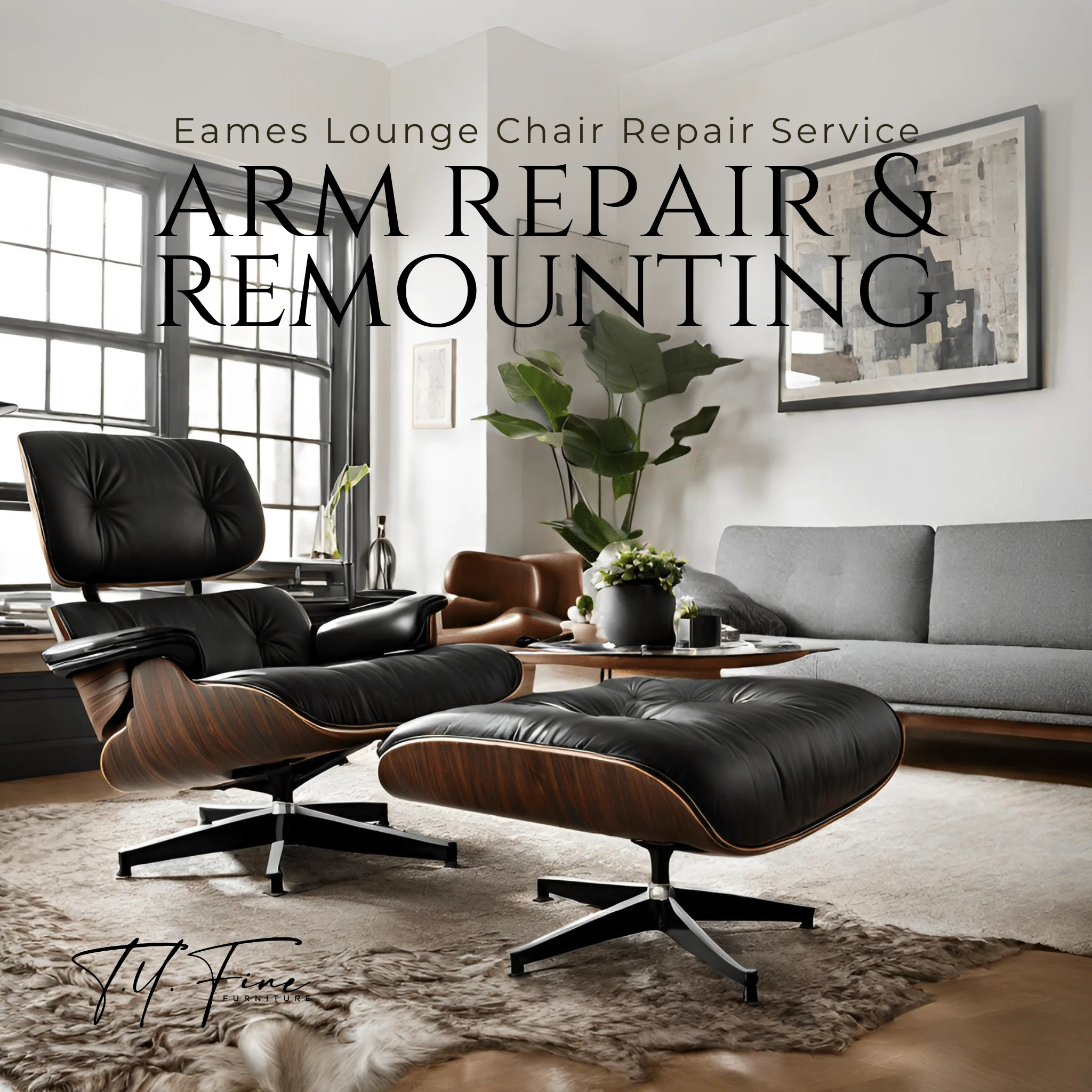 Eames Lounge Chair Repair - Arm Repair and Remounting