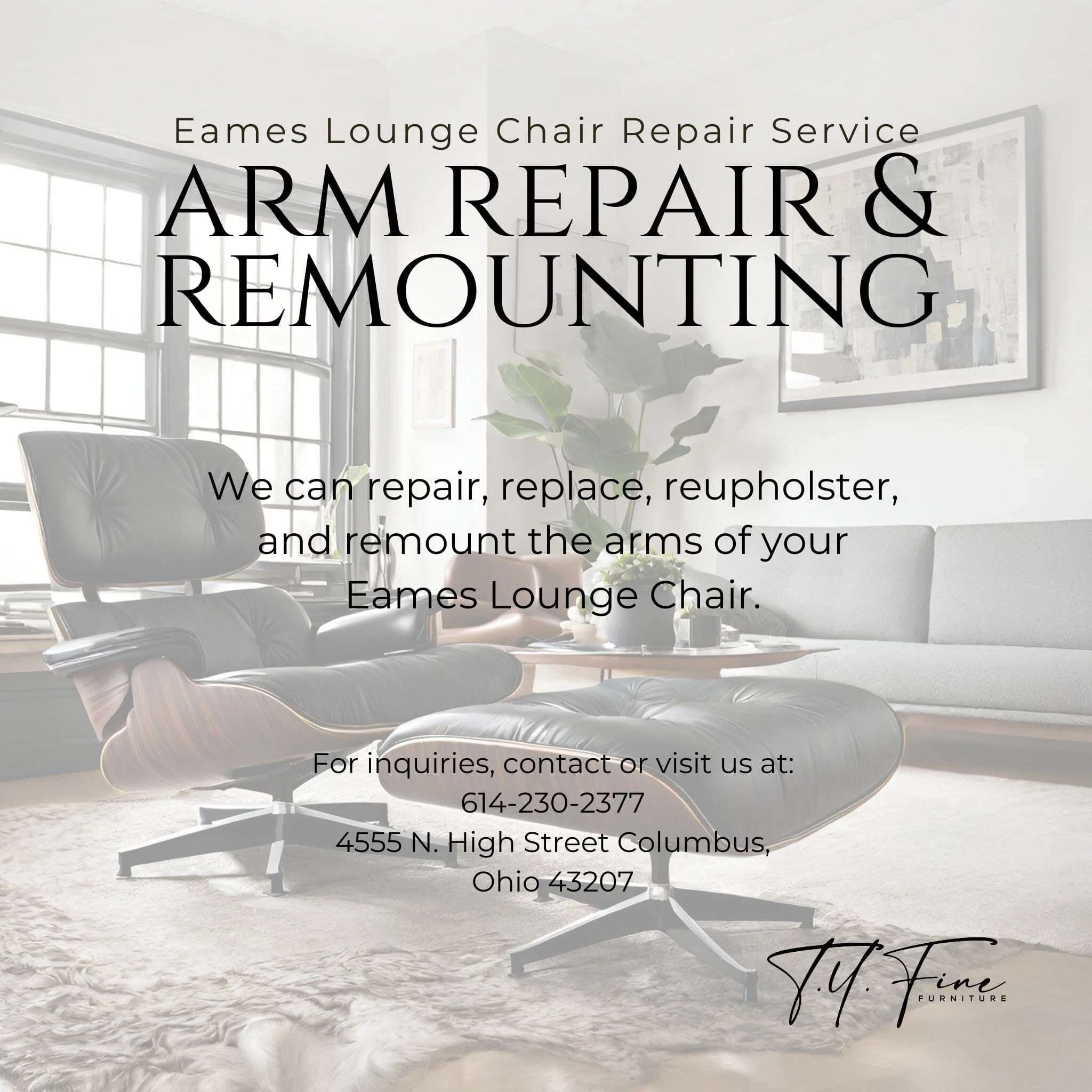 Eames Lounge Chair Repair - Arm Repair and Remounting - Image 2