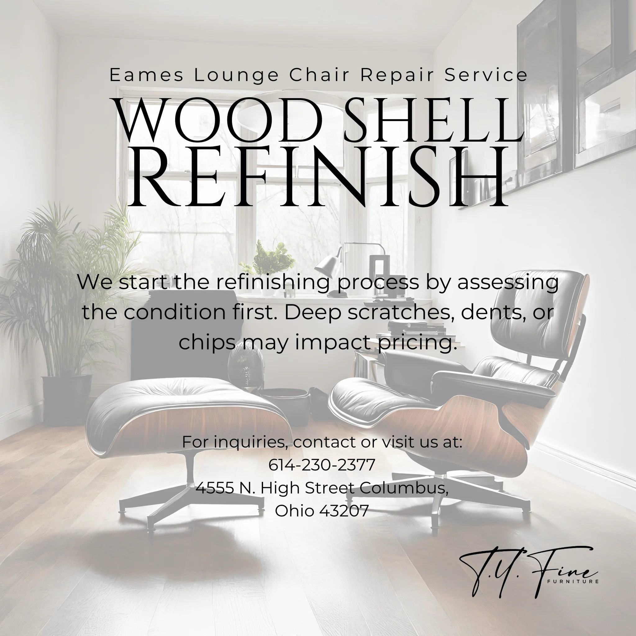 Eames Lounge Chair Repair - Wood Shell Refinish - Image 2
