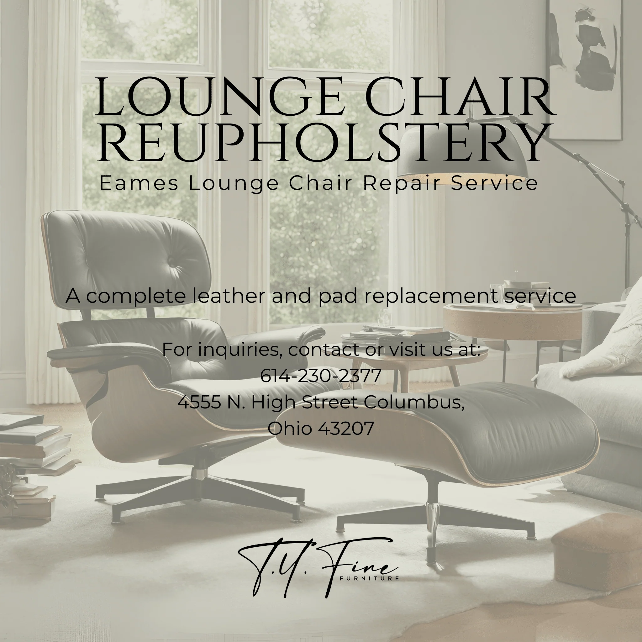 Eames Lounge Chair Repair - Leather and Pads Reupholstery - Image 2