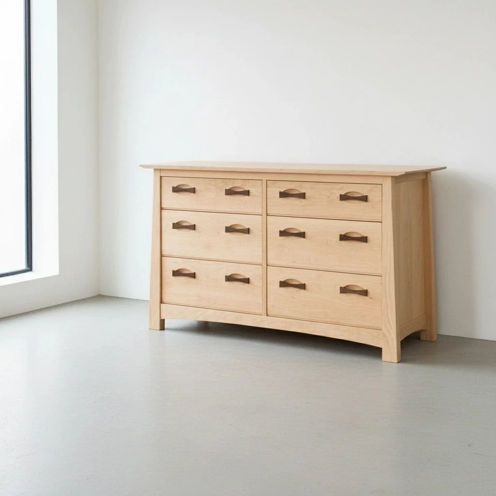 Enso 6/8-Drawer Dresser - Handmade Solid Wood Bedroom Chest | TY Fine Furniture Columbus- Maple - Image 3
