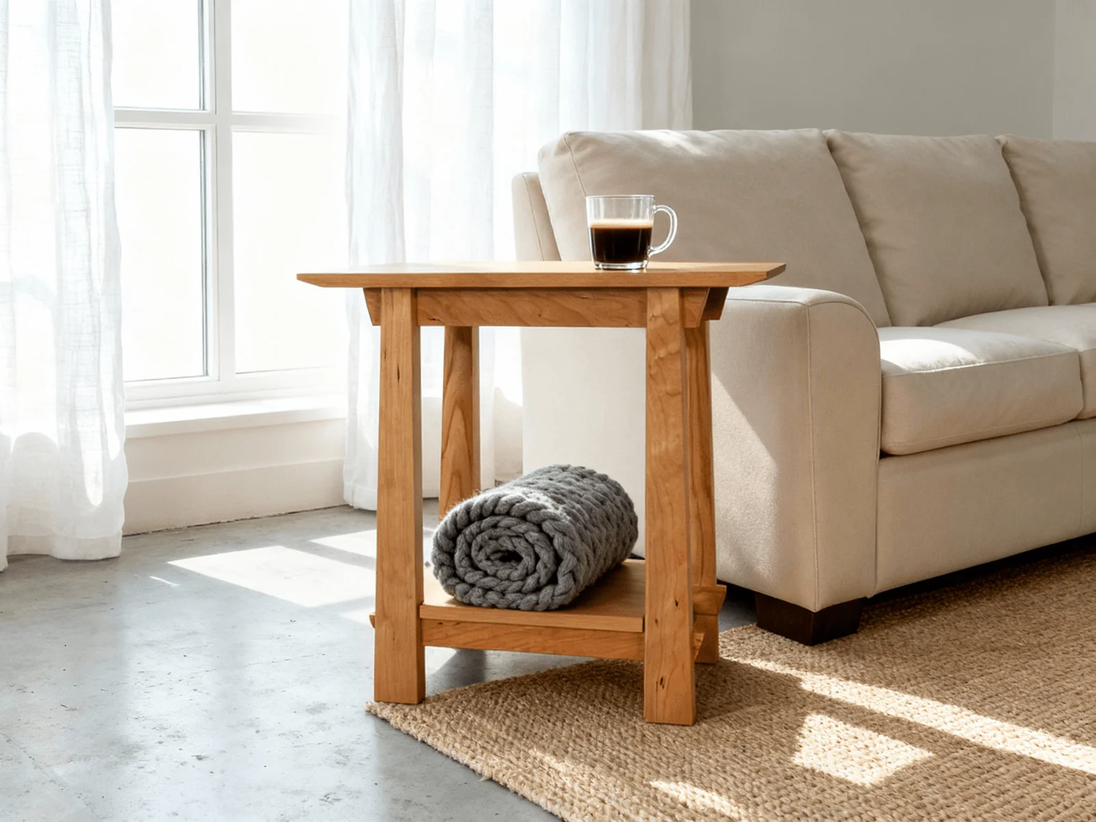 Horizon Side Table Solid Wood - Cherry - Image 4