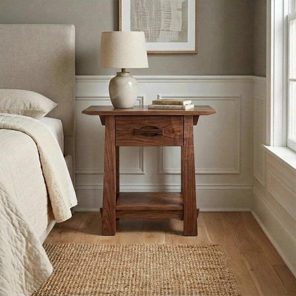 Enso Side Table with Drawer in Walnut - Solid Wood | Columbu - Image 2