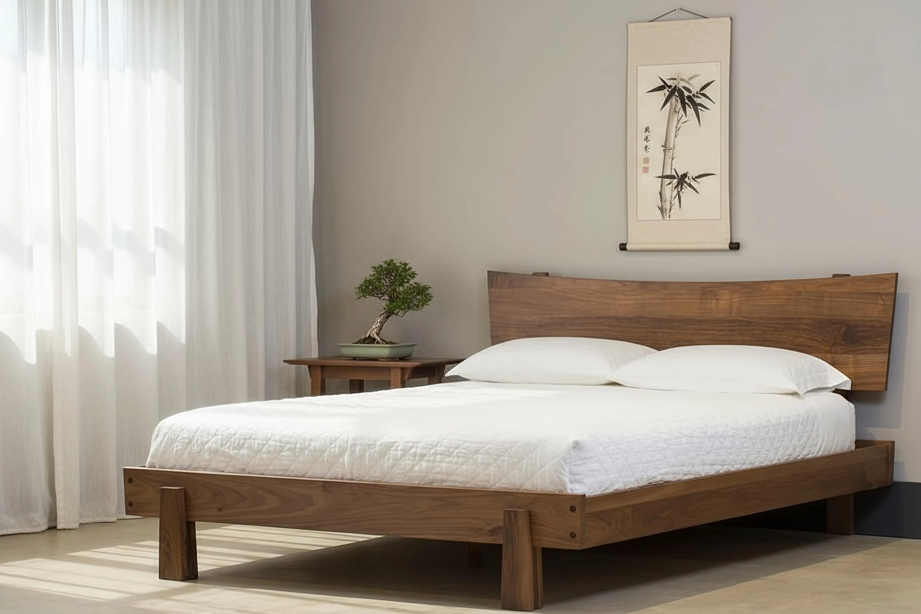 Horizon Platform Bed -Solid Wood Walnut - Image 5