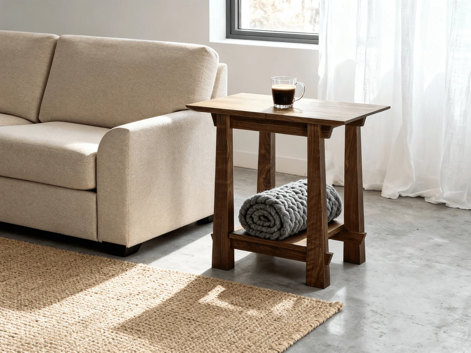 Horizon Side Table in Walnut - Solid Wood | Columbus OH - Image 2