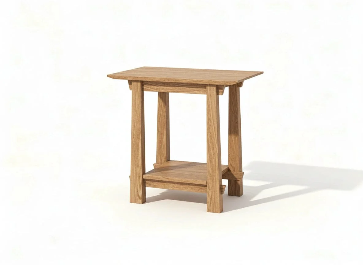 Horizon Side Table in White Oak - Solid Wood | Columbus OH