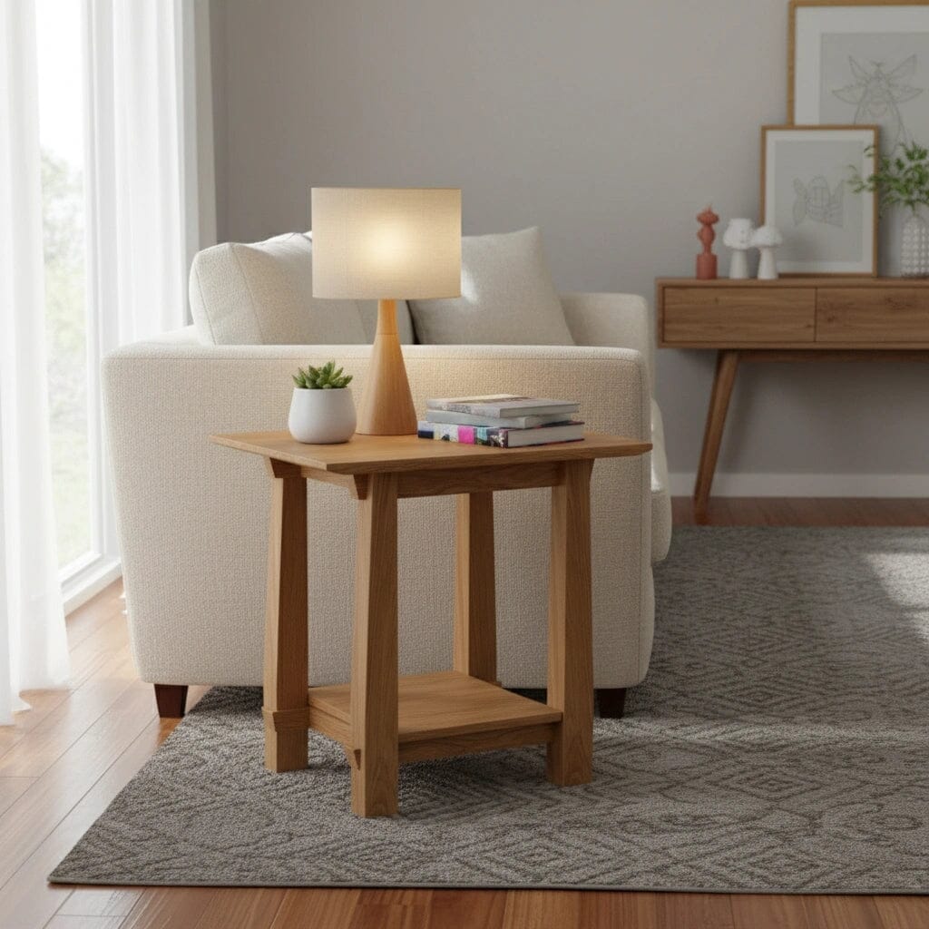 Horizon Side Table in White Oak - Solid Wood | Columbus OH - Image 2
