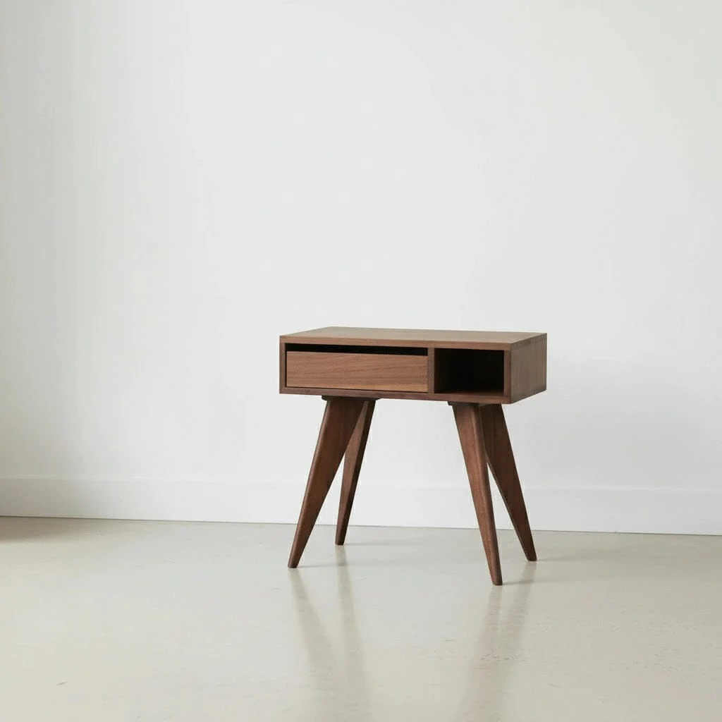 Mid-Century Modern Side Table - Walnut