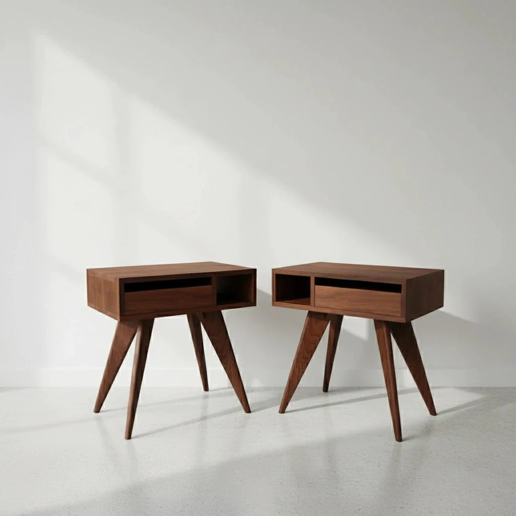 Mid-Century Modern Side Table - Walnut - Image 3