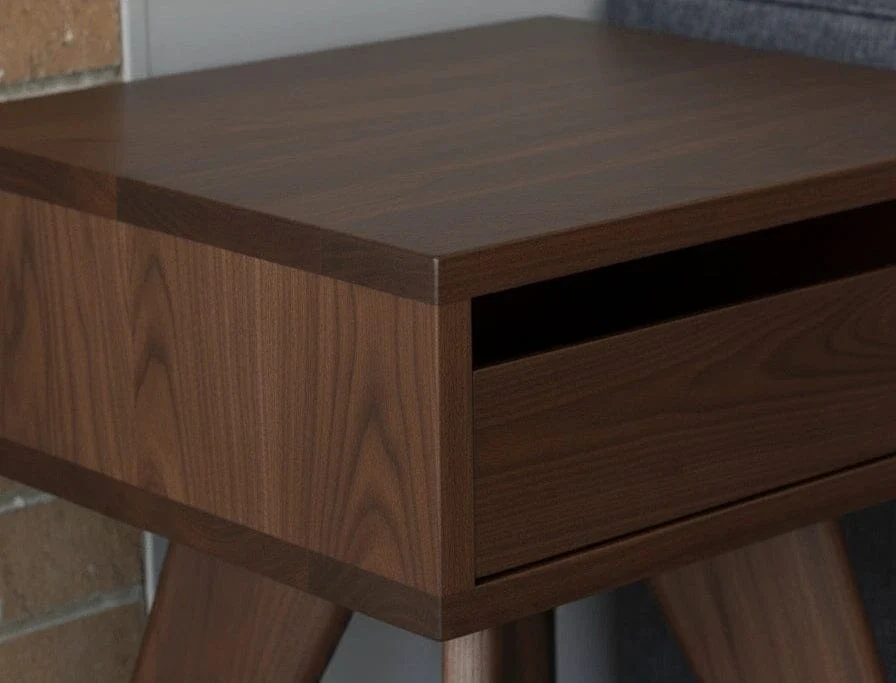 Modern Apartment Side Table - Walnut - Image 2