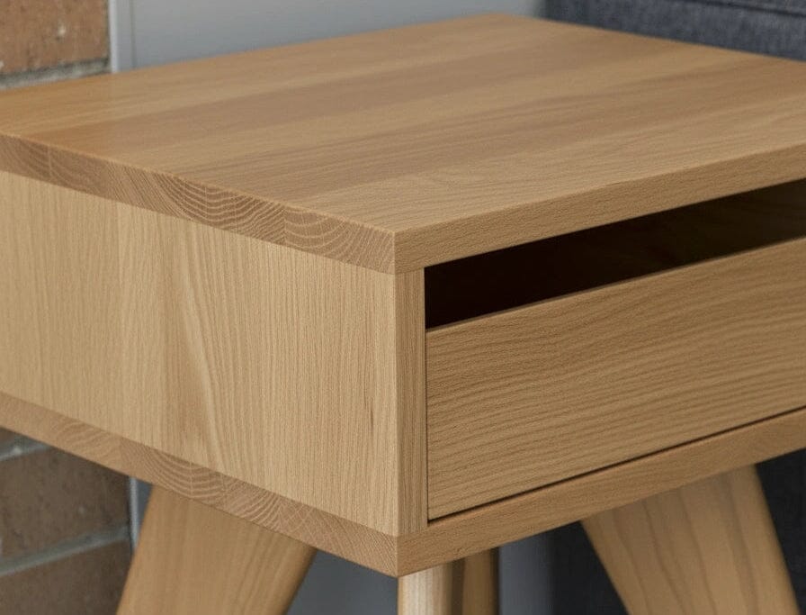 Modern Apartment Side Table - White Oak - Image 3