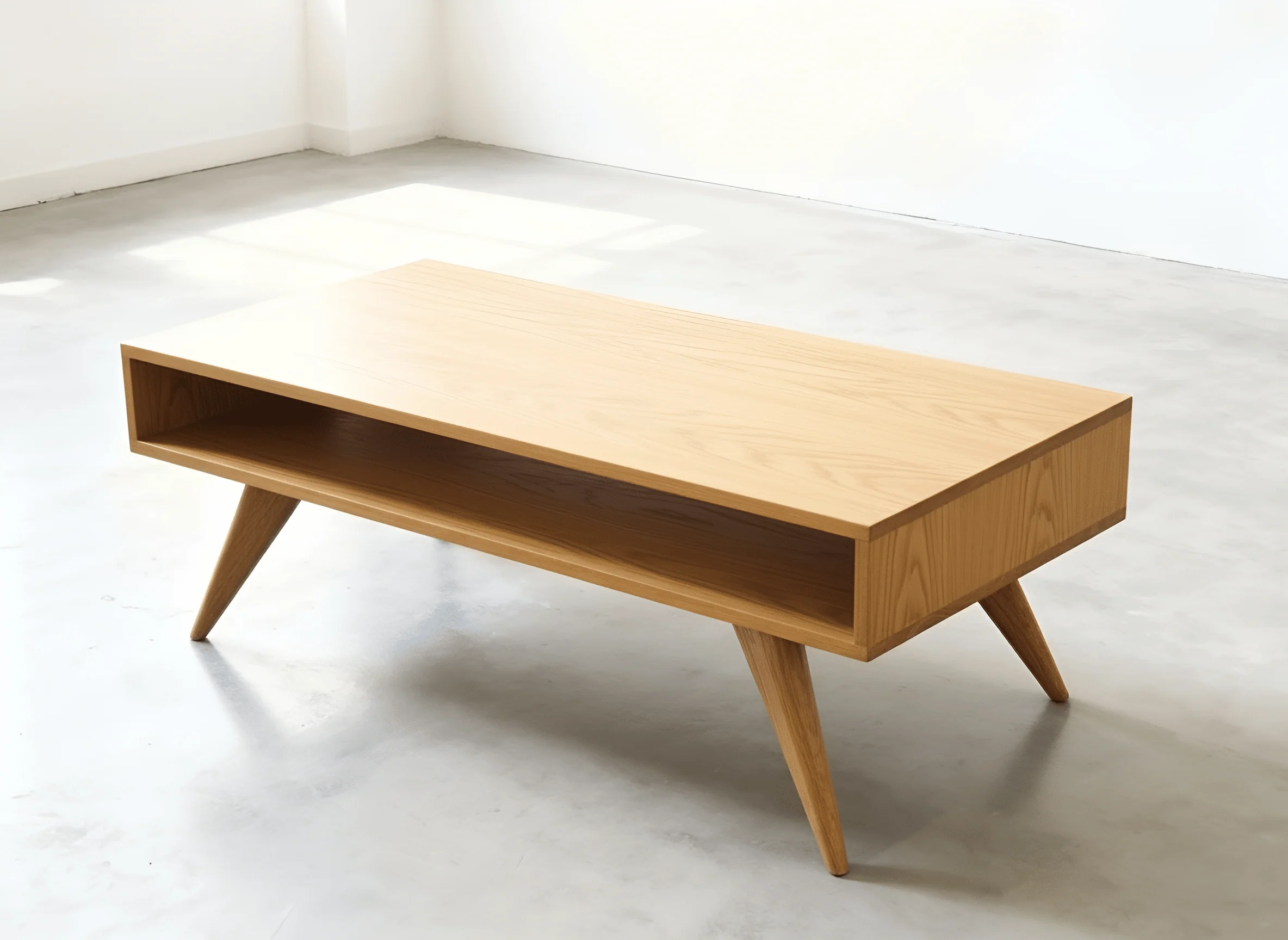 Modern Coffee Table in White Oak - Solid Wood | Columbus OH - Image 3