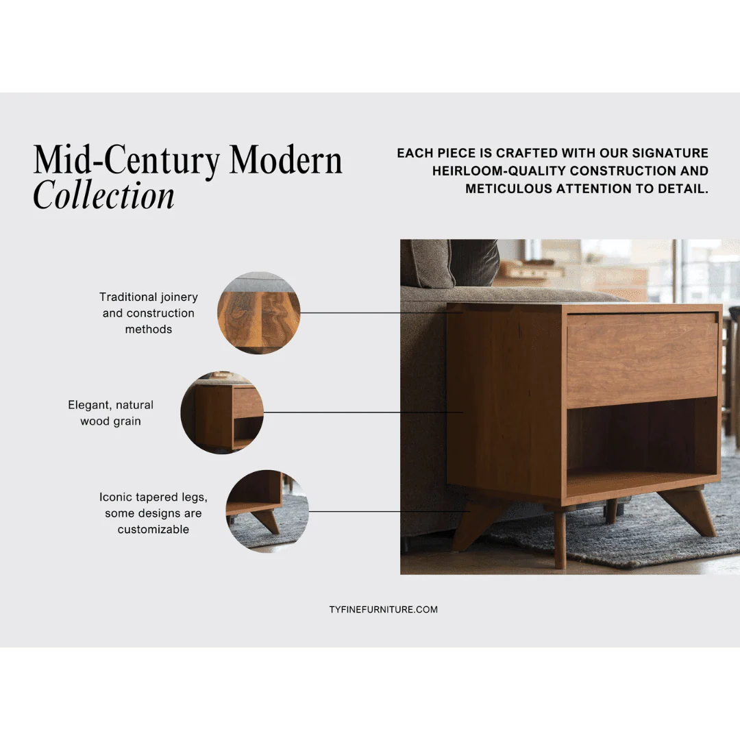 Modern Credenza & Buffet - Solid Wood | Columbus - Image 9
