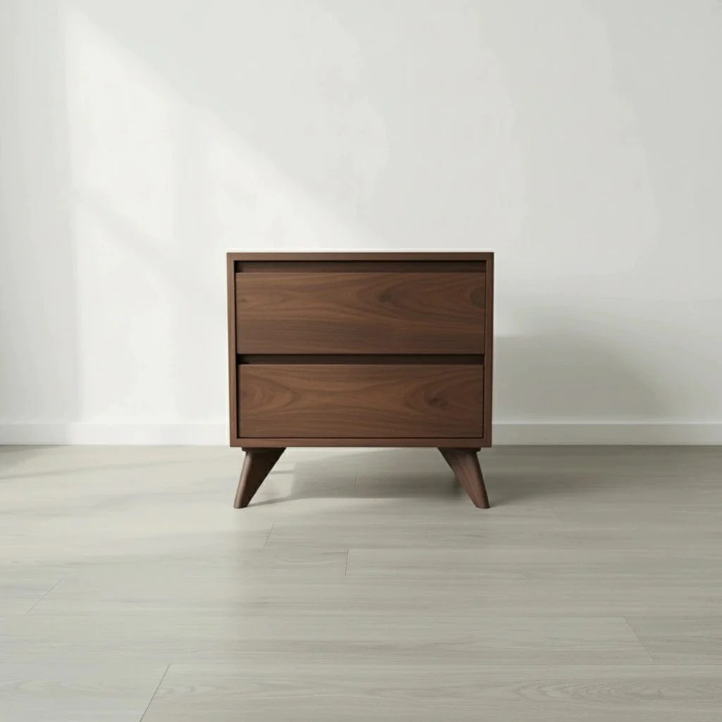 Modern Cube Side Table in Walnut - Solid Wood | Columbus OH - Image 3
