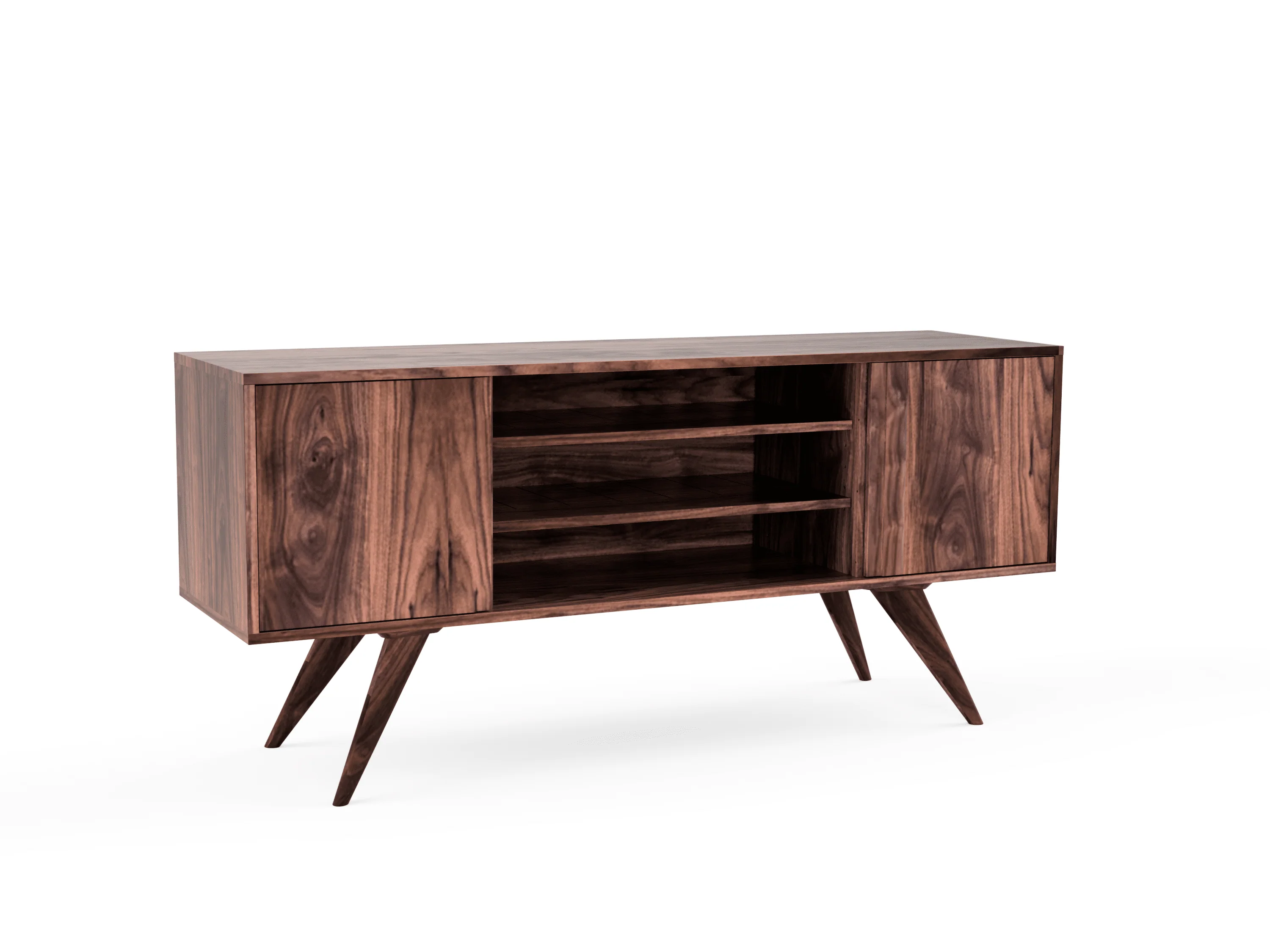 Modern Entertainment Console - Solid Wood | OH - Image 4