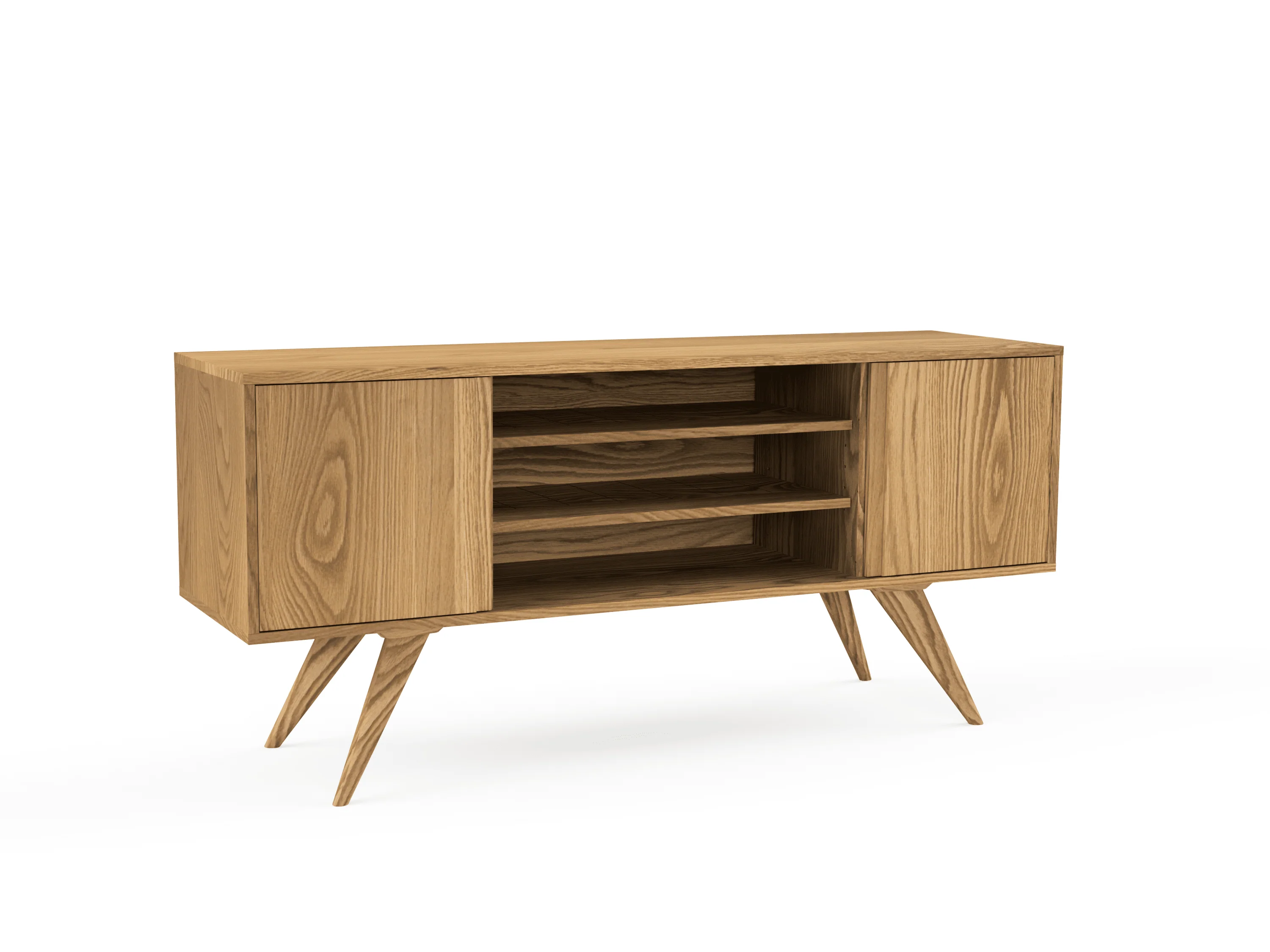 Modern Entertainment Console - Solid Wood | OH - Image 7