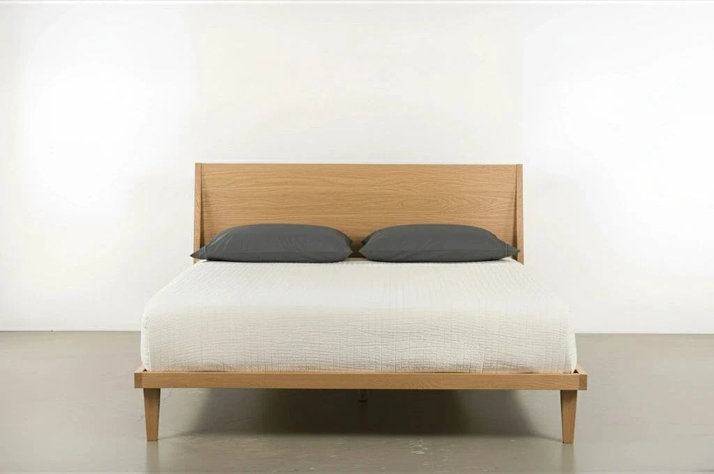 Modern "ONE" Platform Bed - Solid Wood White Oak - Image 4