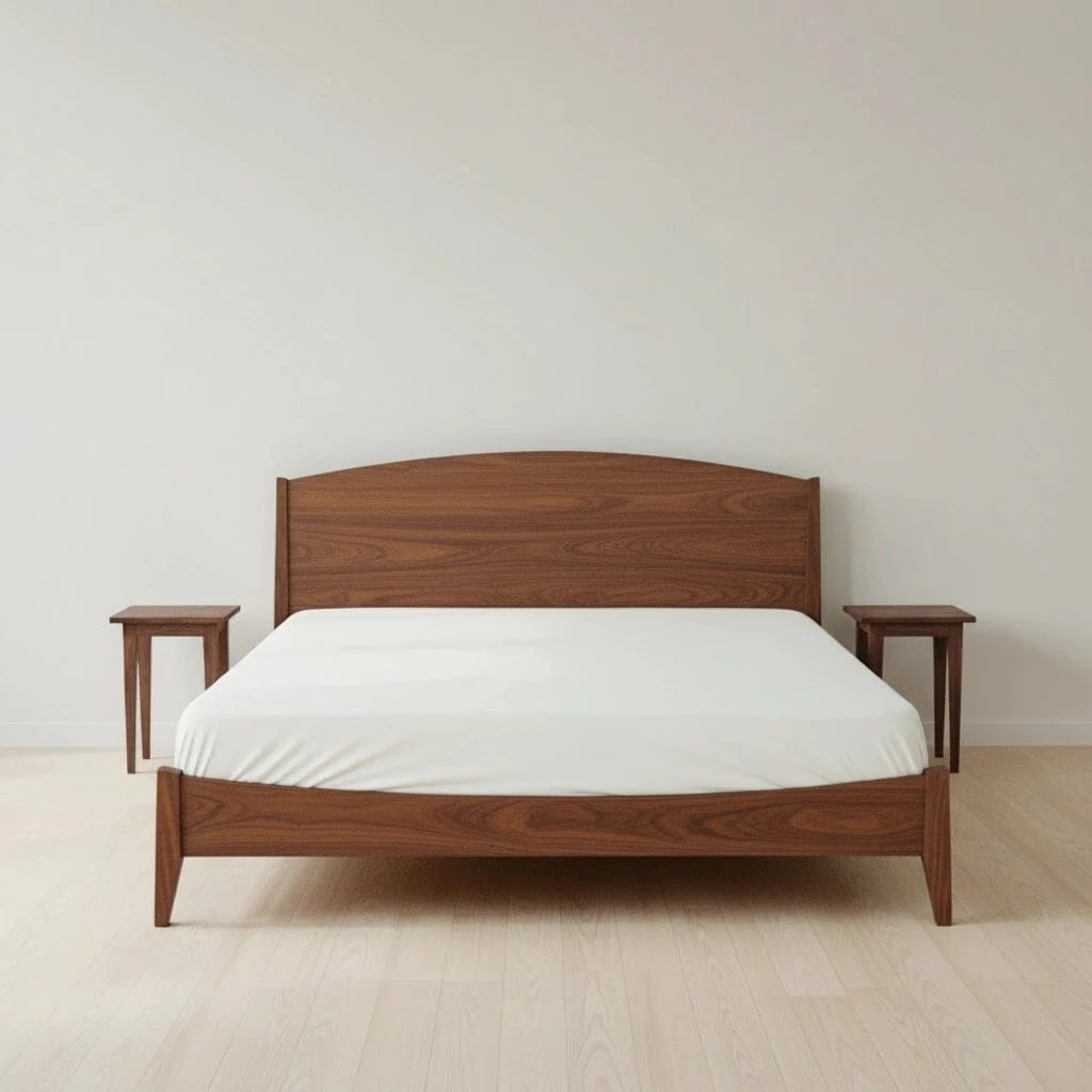 Shaker Platform Bed in Walnut - Solid Wood | Columbus OH