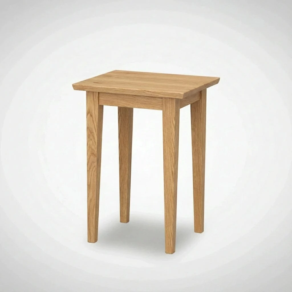 Shaker Side Table in White Oak - Solid Wood | Columbus OH