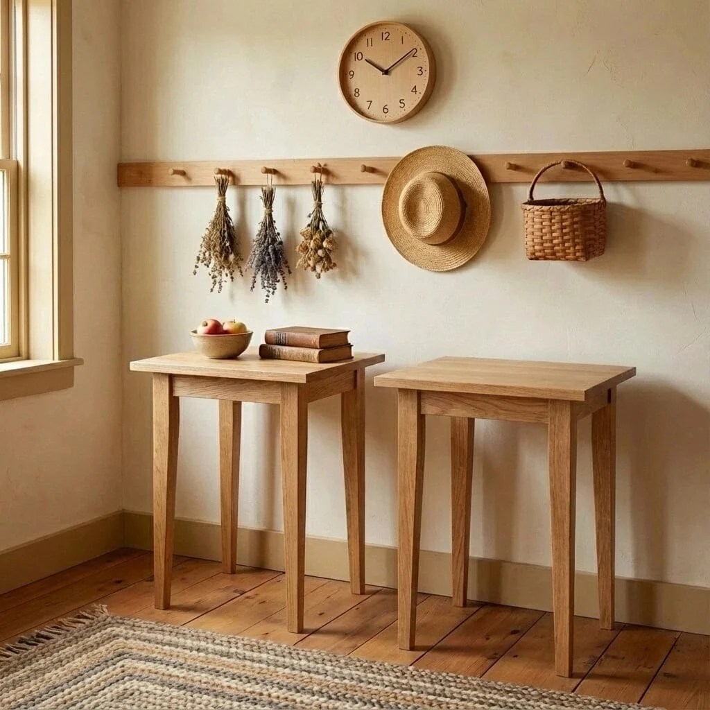 Shaker Side Table in White Oak - Solid Wood | Columbus OH - Image 2