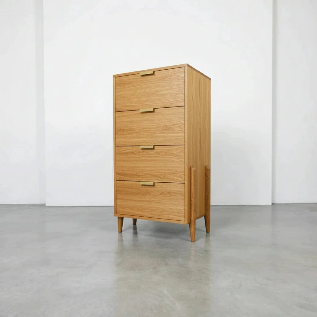 Apollo Tall Dresser in White Oak - Solid Wood | Columbus OH