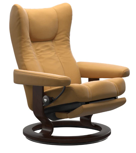 Stressless Wing Recliner with Ottoman - Image 3
